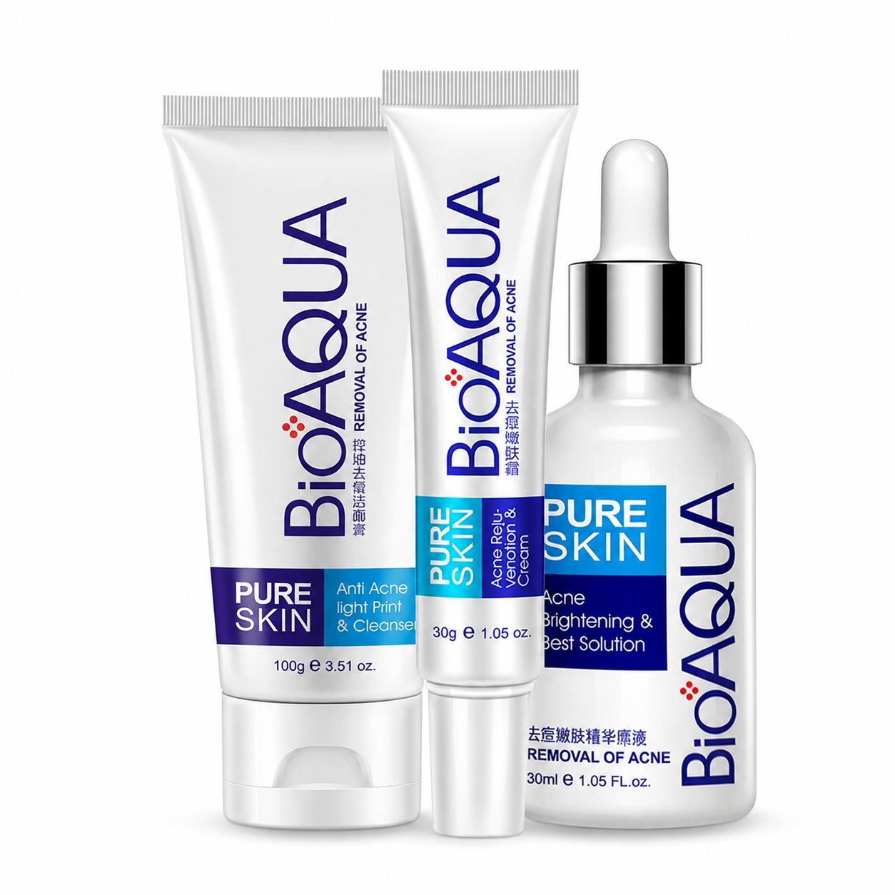 Coffret Pure Skin Anti-Acné BIOAQUA – 3 Pièces